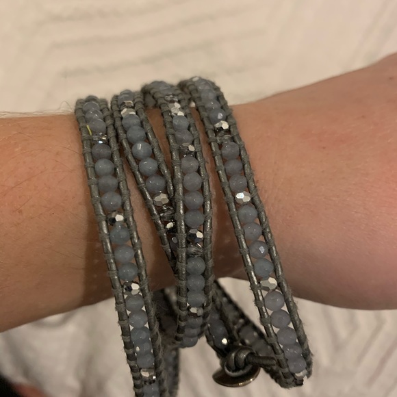 Chan Luu silver / grey wrap bracelet - Picture 2 of 7